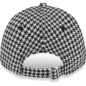cappellino-curvo-nero-e-bianco-regolabile-da-donna-9forty-houndstooth-dei-new-york-yankees-mlb-di-new-era