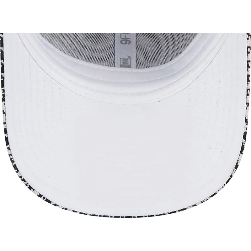 cappelli-curva-nero-cinghia-regolabile-9forty-houndstooth-dei-new-york-yankees-mlb-di-new-era