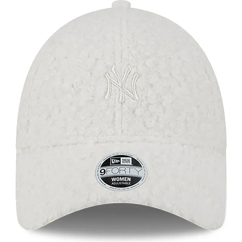 cappelli-curva-beige-cinghia-regolabile-9forty-hypertexture-dei-new-york-yankees-mlb-di-new-era