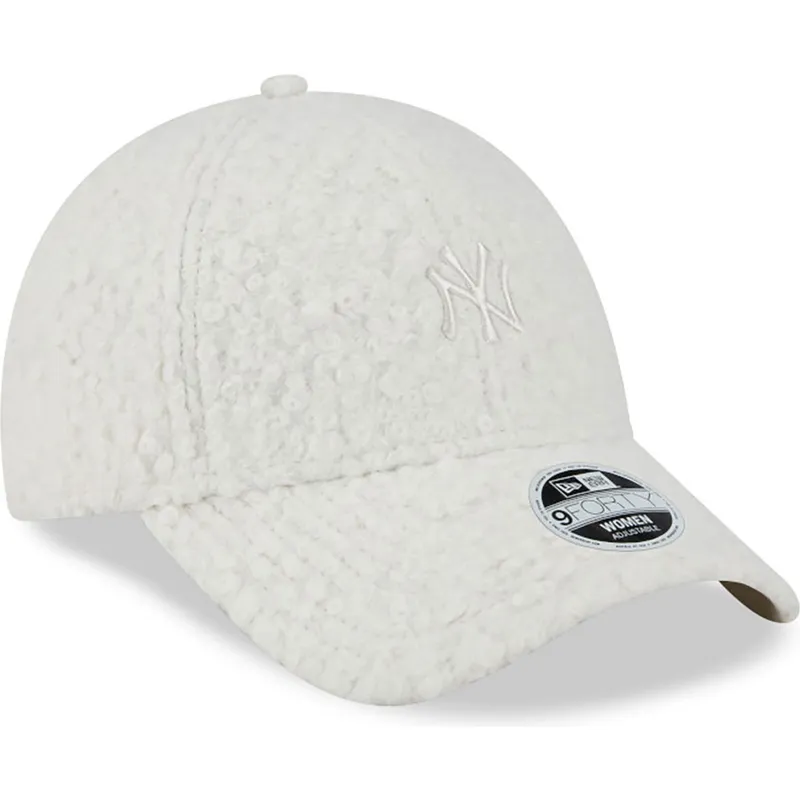 cappelli-curva-beige-cinghia-regolabile-9forty-hypertexture-dei-new-york-yankees-mlb-di-new-era