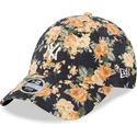 cappelli-curva-blu-marino-cinghia-regolabile-9forty-floral-cord-dei-new-york-yankees-mlb-di-new-era