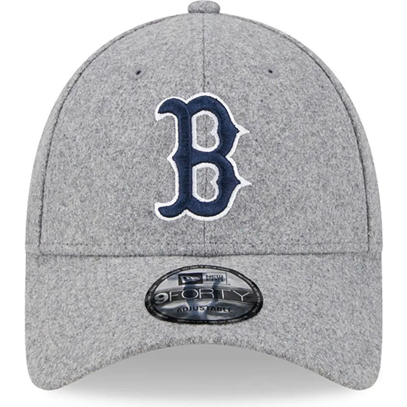 cappelli-curva-grigio-cinghia-regolabile-9forty-essential-melton-wool-dei-boston-red-sox-mlb-di-new-era