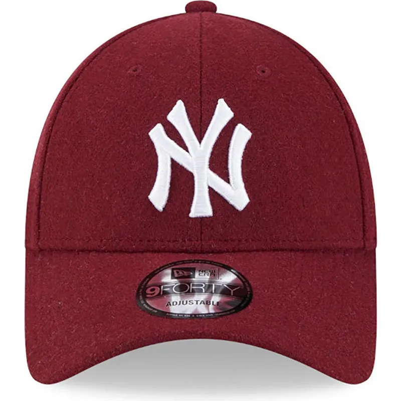mutzen-gebogen-rot-verstellbares-band-9forty-essential-melton-wool-der-new-york-yankees-mlb-von-new-era mutzen-gebogen-rot-verstellbares-band-9forty-essential-melton-wool-der-new-york-yankees-mlb-von-new-era