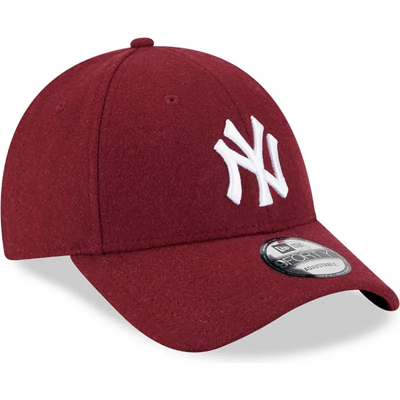 mutzen-gebogen-rot-verstellbares-band-9forty-essential-melton-wool-der-new-york-yankees-mlb-von-new-era mutzen-gebogen-rot-verstellbares-band-9forty-essential-melton-wool-der-new-york-yankees-mlb-von-new-era