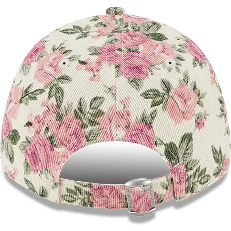 cappelli-curva-beige-cinghia-regolabile-rosa-9forty-floral-cord-dei-new-york-yankees-mlb-di-new-era