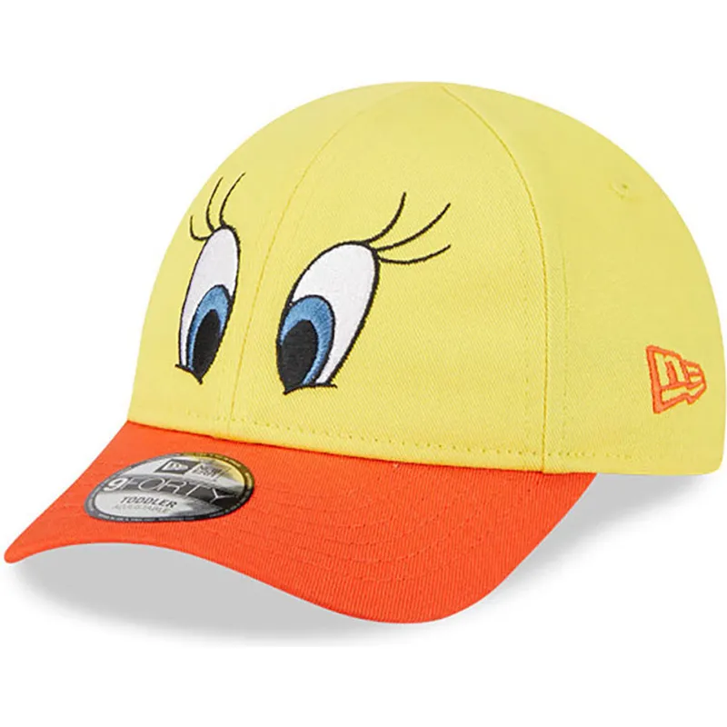 mutzen-gebogen-gelb-verstellbares-band-fur-kinder-9forty-der-piolin-looney-tunes-von-new-era