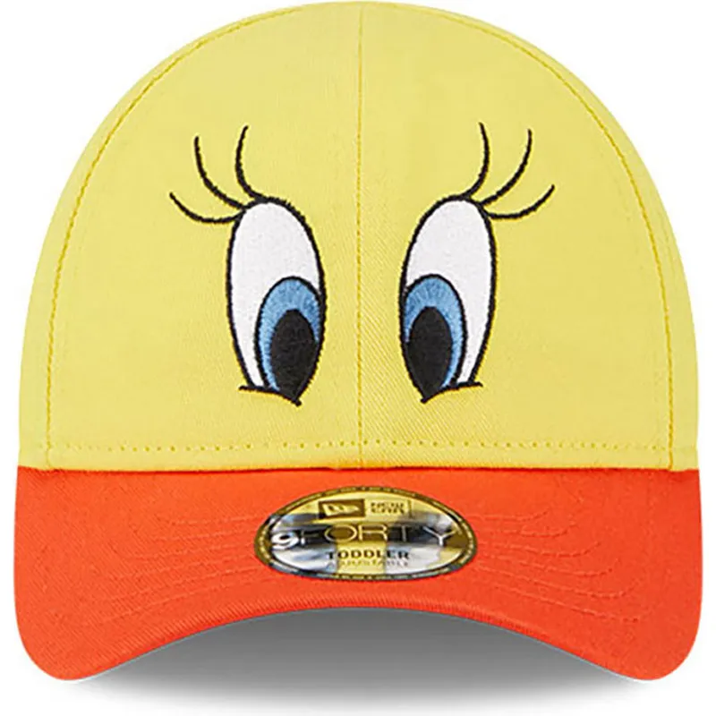 mutzen-gebogen-gelb-verstellbares-band-fur-kinder-9forty-der-piolin-looney-tunes-von-new-era