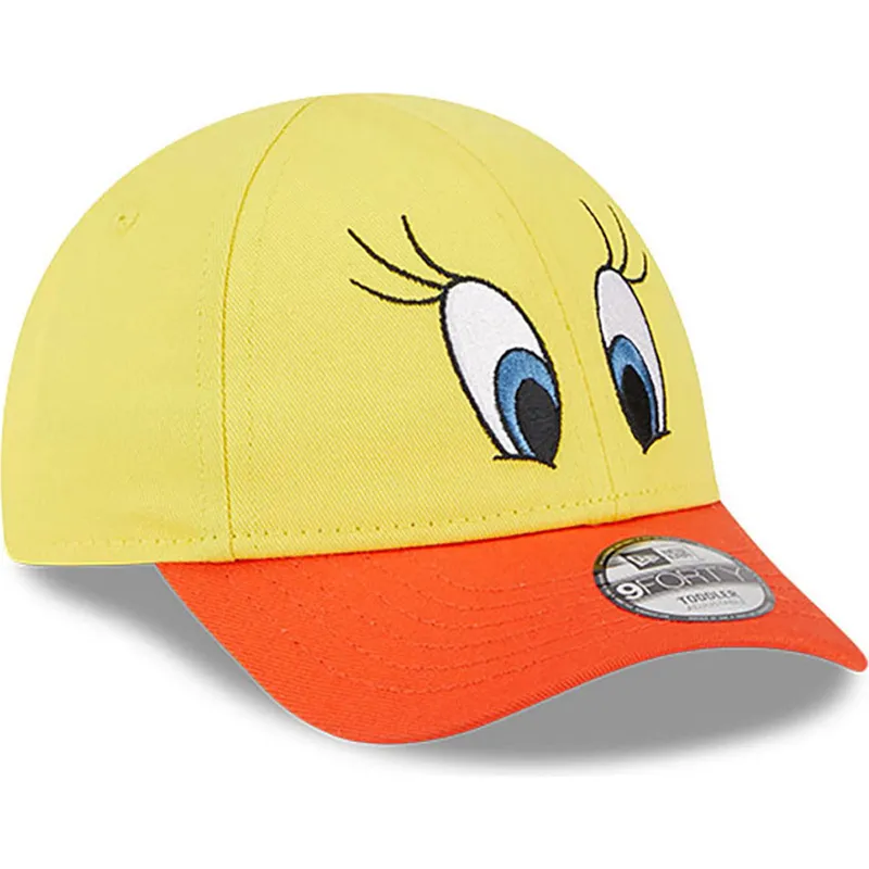 mutzen-gebogen-gelb-verstellbares-band-fur-kinder-9forty-der-piolin-looney-tunes-von-new-era