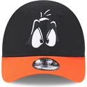 cappello-curvo-nero-e-arancione-regolabile-per-bambino-9forty-di-daffy-duck-looney-tunes-di-new-era