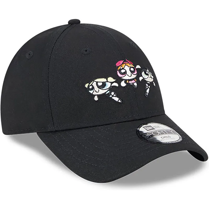 cappelli-curva-nero-cinghia-regolabile-per-bambino-9forty-dei-petalo-burbuja-y-cactus-las-supernenas-di-new-era
