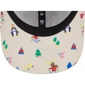cappellino-curvo-beige-regolabile-per-bambino-9forty-festive-dei-new-york-yankees-mlb-di-new-era