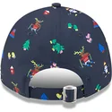 cappello-curvo-blu-navy-regolabile-per-bambino-9forty-festive-dei-new-york-yankees-mlb-di-new-era