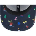 cappello-curvo-blu-navy-regolabile-per-bambino-9forty-festive-dei-new-york-yankees-mlb-di-new-era
