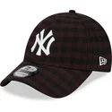 casquette-courbee-marron-ajustable-9forty-flannel-new-york-yankees-mlb-new-era