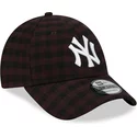 casquette-courbee-marron-ajustable-9forty-flannel-new-york-yankees-mlb-new-era