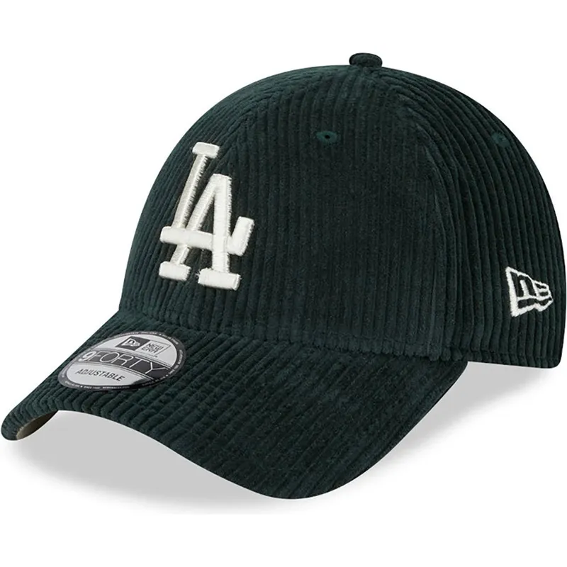 mutzen-gebogen-grun-verstellbares-band-9forty-wide-cord-der-los-angeles-dodgers-mlb-von-new-era