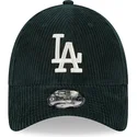 cappellino-verde-con-visiera-curva-regolabile-con-logo-beige-9forty-wide-cord-dei-los-angeles-dodgers-mlb-di-new-era