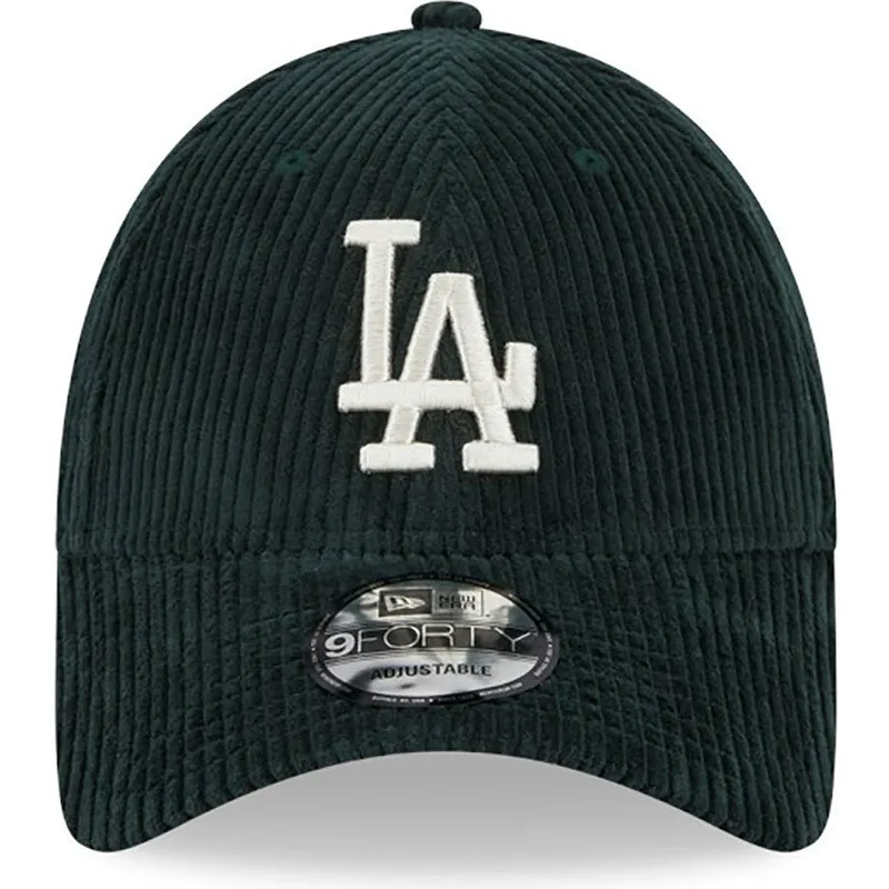 mutzen-gebogen-grun-verstellbares-band-9forty-wide-cord-der-los-angeles-dodgers-mlb-von-new-era