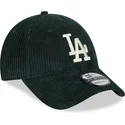 cappellino-verde-con-visiera-curva-regolabile-con-logo-beige-9forty-wide-cord-dei-los-angeles-dodgers-mlb-di-new-era