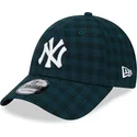 mutzen-gebogen-grun-verstellbares-band-9forty-flannel-der-new-york-yankees-mlb-von-new-era