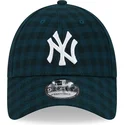 cappellino-curvo-verde-regolabile-9forty-flannel-dei-new-york-yankees-mlb-di-new-era