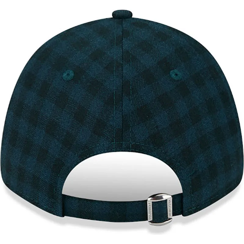 cappellino-curvo-verde-regolabile-9forty-flannel-dei-new-york-yankees-mlb-di-new-era