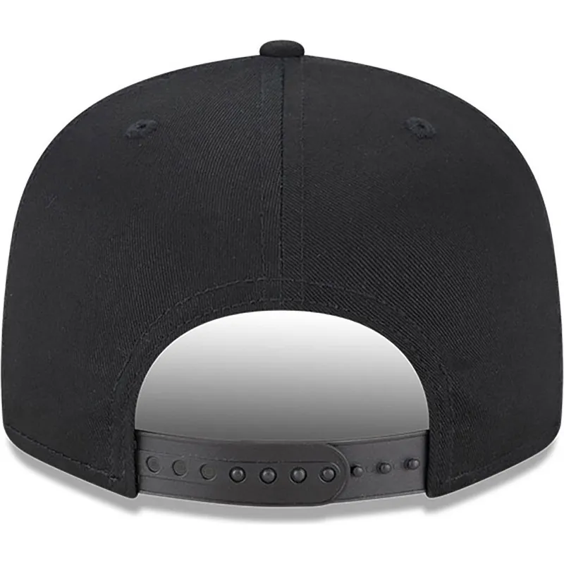 schwarze-flache-snapback-kappe-mit-braunem-logo-9fifty-seasonal-infill-von-new-york-yankees-mlb-von-new-era