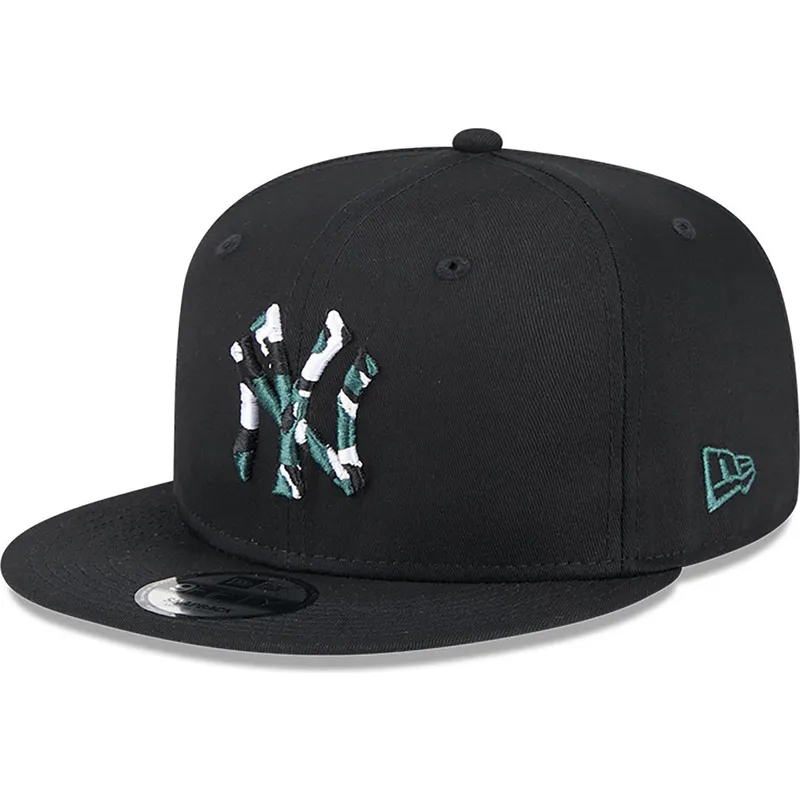 cappelli-piatta-nero-snapback-9fifty-seasonal-infill-dei-new-york-yankees-mlb-di-new-era