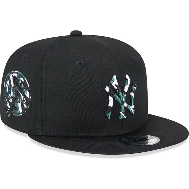 cappelli-piatta-nero-snapback-9fifty-seasonal-infill-dei-new-york-yankees-mlb-di-new-era