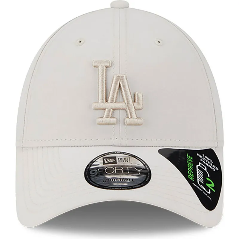 mutzen-gebogen-beige-verstellbares-band-9forty-repreve-outline-der-los-angeles-dodgers-mlb-von-new-era