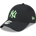 cappellino-curvo-nero-regolabile-con-logo-verde-9forty-neon-dei-new-york-yankees-mlb-di-new-era