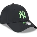 cappellino-curvo-nero-regolabile-con-logo-verde-9forty-neon-dei-new-york-yankees-mlb-di-new-era