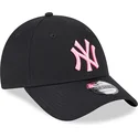 cappelli-curva-nero-cinghia-regolabile-rosa-9forty-neon-dei-new-york-yankees-mlb-di-new-era