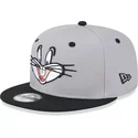 casquette-plate-grise-et-noire-snapback-9fifty-bugs-bunny-looney-tunes-new-era