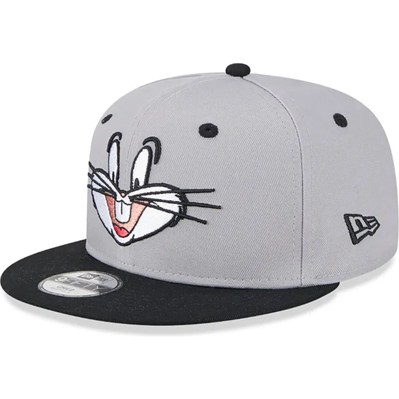 cappelli-piatta-grigio-snapback-9fifty-dei-bugs-bunny-looney-tunes-di-new-era