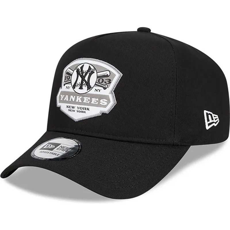mutzen-gebogen-schwarz-snapback-a-frame-patch-der-new-york-yankees-mlb-von-new-era