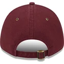 cappellino-curvo-bordeaux-regolabile-con-logo-bordeaux-9forty-washed-canvas-dei-los-angeles-dodgers-mlb-di-new-era