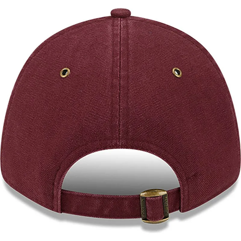 mutzen-gebogen-rot-verstellbares-band-granate-granate-9forty-washed-canvas-der-los-angeles-dodgers-mlb-von-new-era