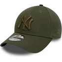 cappellino-curvo-verde-regolabile-con-logo-verde-39thirty-league-essential-dei-new-york-yankees-mlb-di-new-era