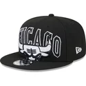 cappello-piatto-nero-snapback-9fifty-tip-off-2023-dei-chicago-bulls-nba-di-new-era