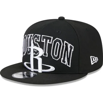 Svart platt snapback-keps 9FIFTY Tip Off 2023 Houston Rockets NBA från New Era