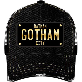 Gorra trucker negra con placa Gotham City Batman DC6 BATP1 DC Comics de Capslab