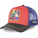 cappello-trucker-rosso-blu-e-nero-marvin-il-marziano-loo7-ma2-looney-tunes-di-capslab