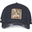 capslab-looney-tunes-coyote-loo8-coy1-denim-marineblaue-curved-cap