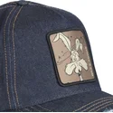 capslab-looney-tunes-coyote-loo8-coy1-denim-marineblaue-curved-cap