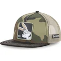 cappello-piatto-trucker-mimetico-bugs-bunny-loo8-bun-looney-tunes-di-capslab