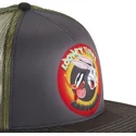 cappello-trucker-piatto-grigio-e-verde-bugs-bunny-e-daffy-duck-loo8-rin-looney-tunes-di-capslab