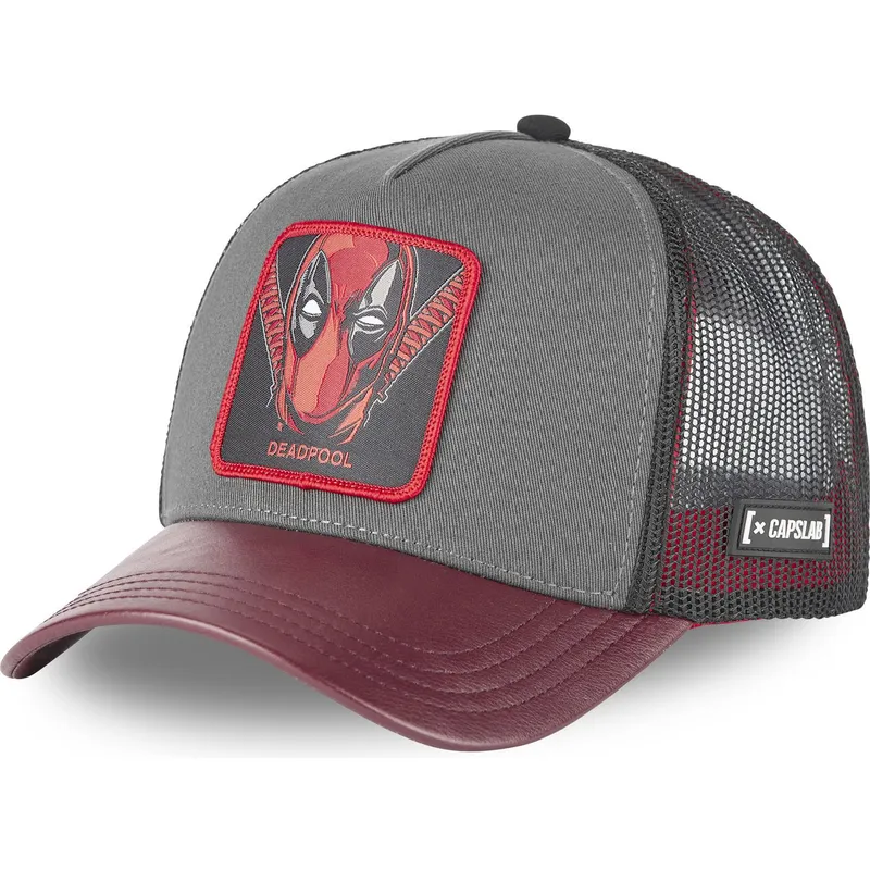 cappelli-curva-grigio-snapback-deadpool-marvel-comics-di-capslab cappelli-curva-grigio-snapback-deadpool-marvel-comics-di-capslab