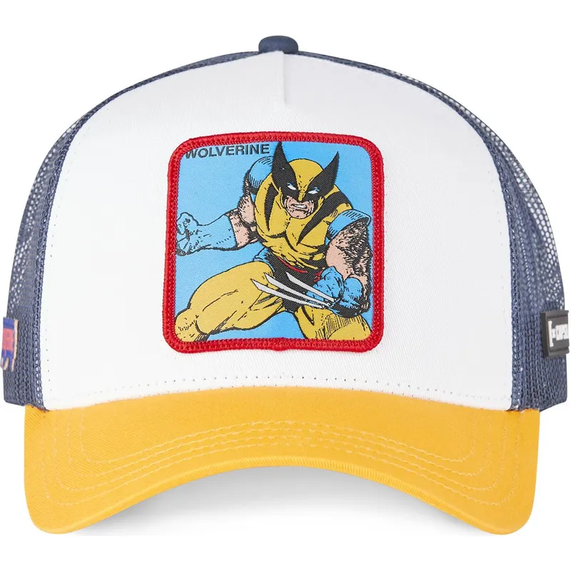 cappelli-curva-bianco-snapback-wolverine-marvel-comics-di-capslab cappelli-curva-bianco-snapback-wolverine-marvel-comics-di-capslab
