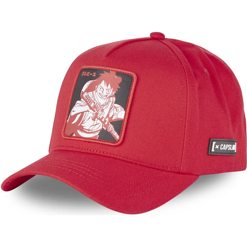 cappelli-curva-rosso-snapback-monkey-d-luffy-one-piece-di-capslab cappelli-curva-rosso-snapback-monkey-d-luffy-one-piece-di-capslab